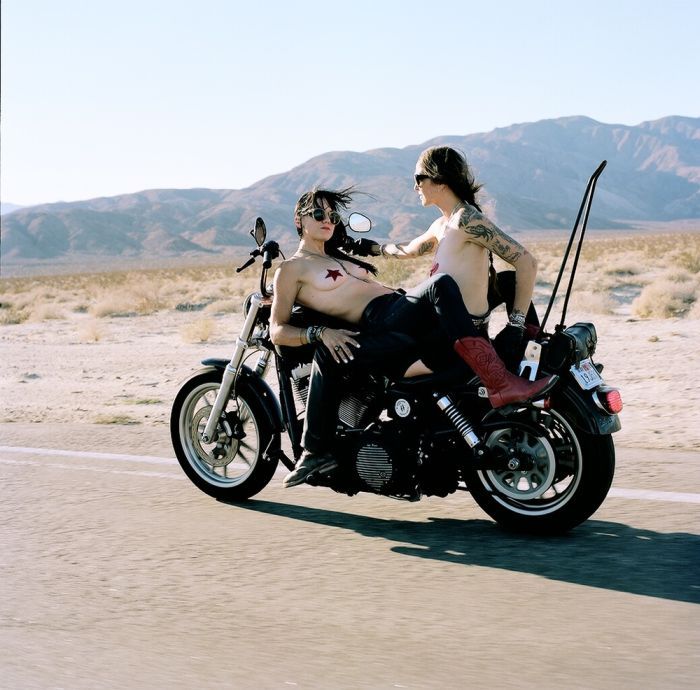 Girls on a motorcycle in Makati