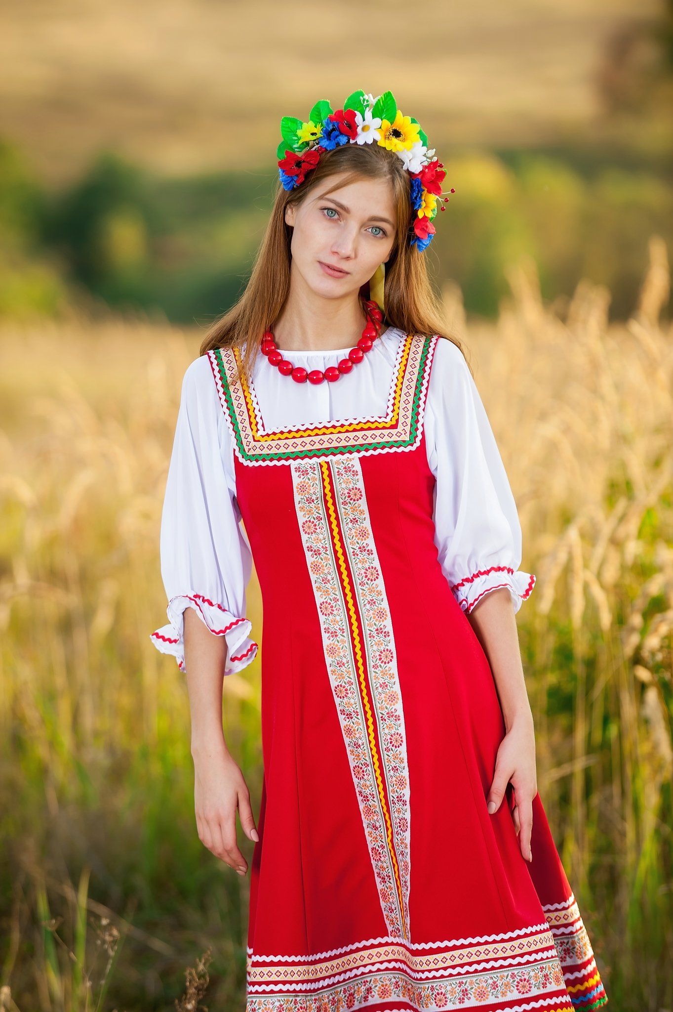 Women in Slavic costumes in Makati